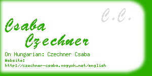 csaba czechner business card